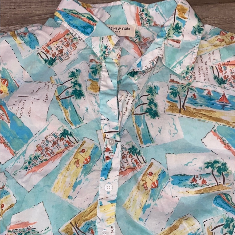 π 3/$15 Colorful Short Sleeve Button-Up Shirt - Picture 2 of 2